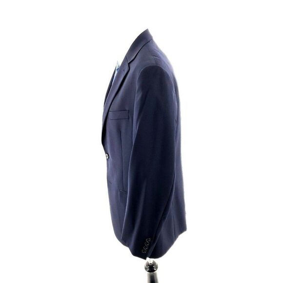 Lauren Ralph Lauren Wool Natural Stretch 2 Button Blazer 40R Blue - Picture 4 of 10